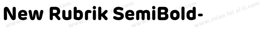 New Rubrik SemiBold字体转换
